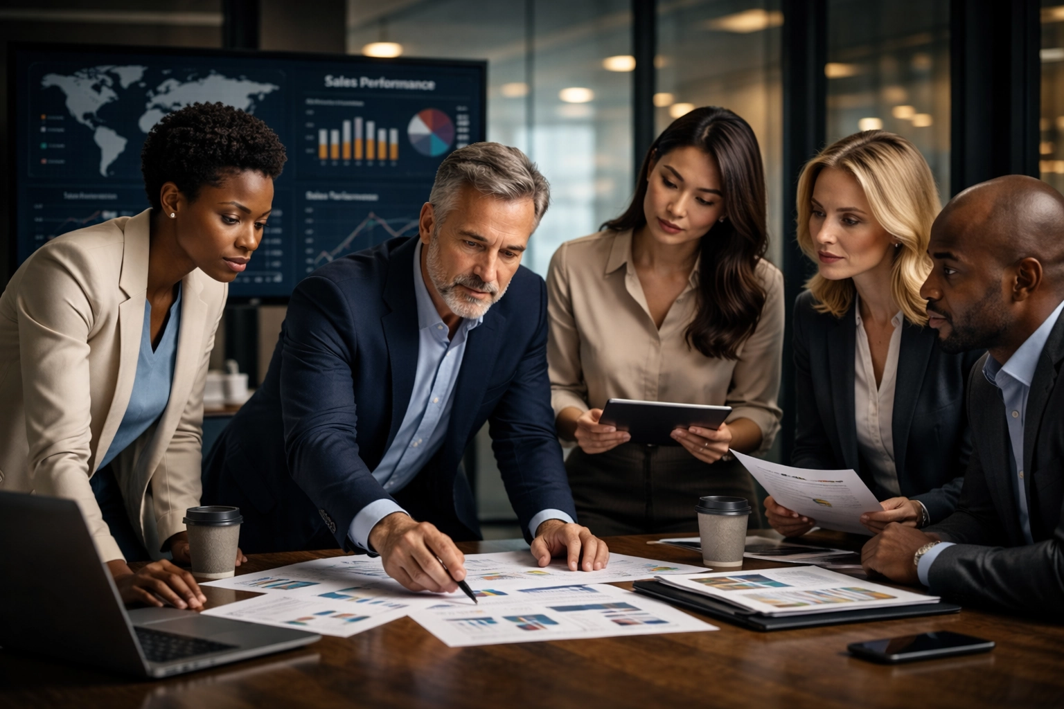 Professional team meeting at Elevant